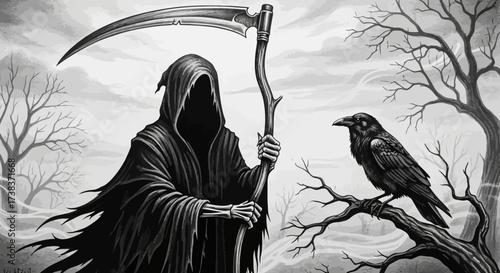 Illustration of a cowboy hat with a decorative band, rendered in a simple black and white line drawing style.