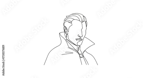 Wallpaper Mural Illustration of a cowboy hat with a decorative band, rendered in a simple black and white line drawing style. Torontodigital.ca