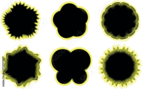 Vector Frame Set Icon Design Illustration Sign Circle Element Symbol Banner Sticker Button Border Vintage Badge Pattern Tag Color Art Web Sale Round Paper Pucker and Bloat Decorative Collection