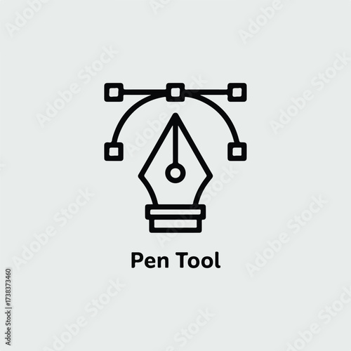 Illustration of a pen tool for graphic design