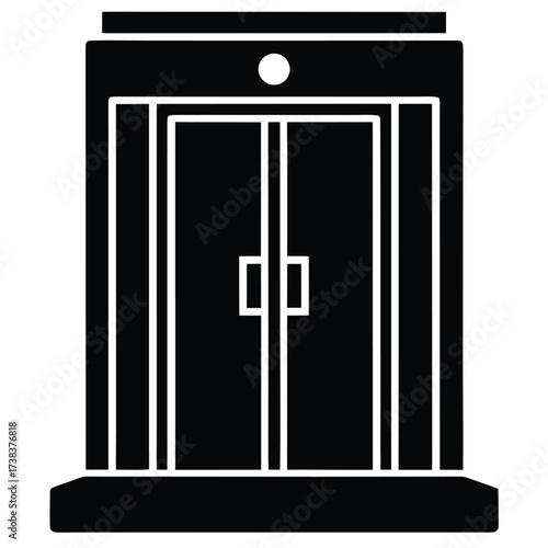 elevator icon vector icon on whitr background