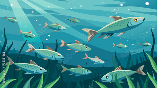 In the shallow waters schools of tiny fish dart back and forth their shimmering scales catching the dappled sunlight and adding movement to the wetland.