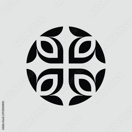 Intricate monochrome mandala inspired vector artwork with geometric patterns and radial symmetry