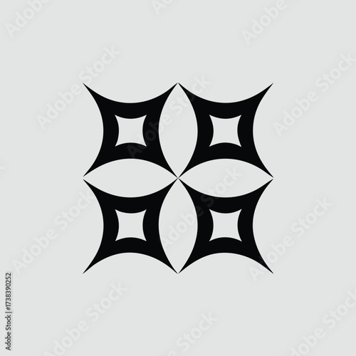 Seamless geometric tile pattern with a sophisticated black and white design for modern applications