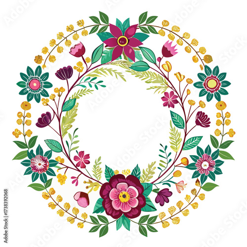 Elegant vector floral wreath and decorative frame collection for invitations and celebrations