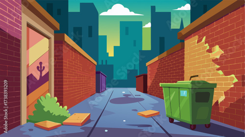 Every brick wall and dumpster is a canvas in this graffiticovered alley showcasing the edgy and gritty side of city life.