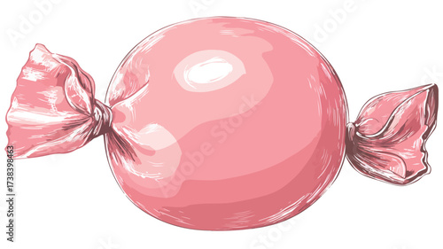 Bubble Gum Treat Food Vector Illustration for Sweet Delight Designs