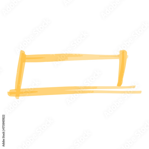 Highlighter Rectangle Frame Doodle Illustration