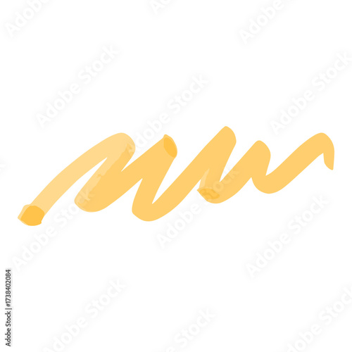 Highlighter Wavy Line Doodle Illustration