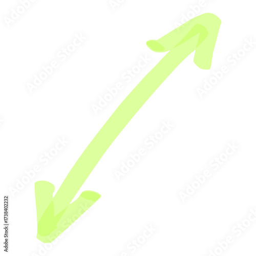 Highlighter Double Arrow Doodle Illustration