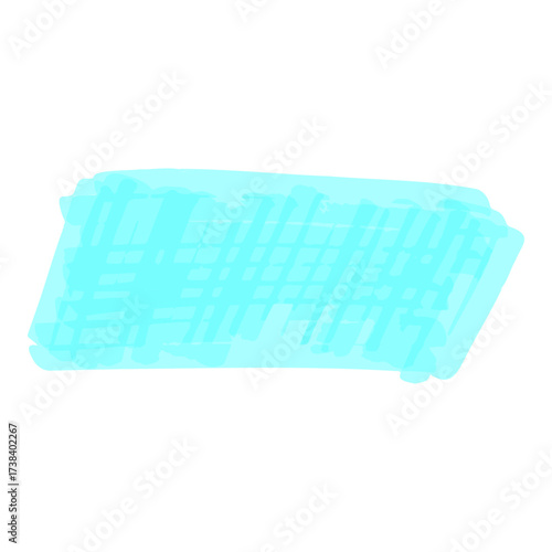 Highlighter Scribble Block Doodle Illustration