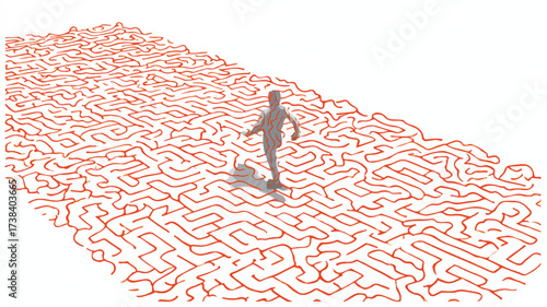 Journey Through Maze: One Line Escaping Labyrinth Unraveling Complete