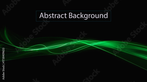 abstract green wave