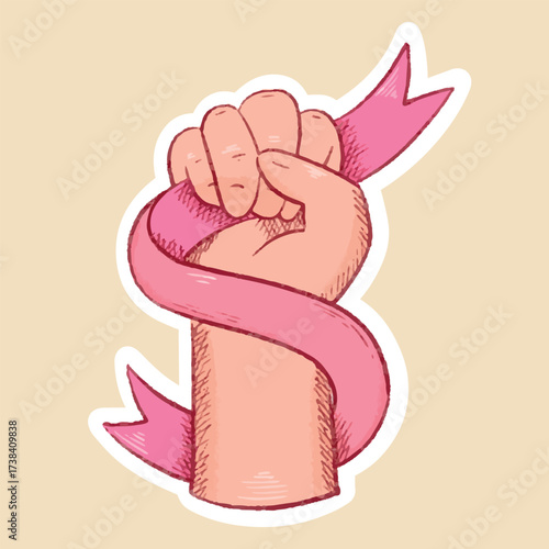 breast cancer awareness fist
