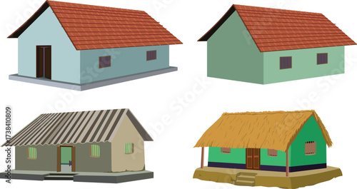 Explore diverse architectural styles with these charming rural houses, showcasing unique designs and cultural elements for global design projects