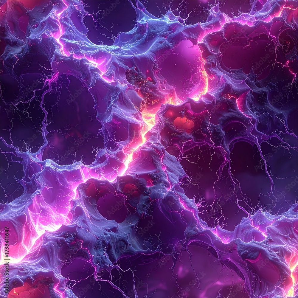 Obraz premium Abstrakcyjna tekstura plazmy elektrycznej