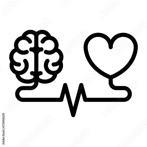Self Compassion simple line icon