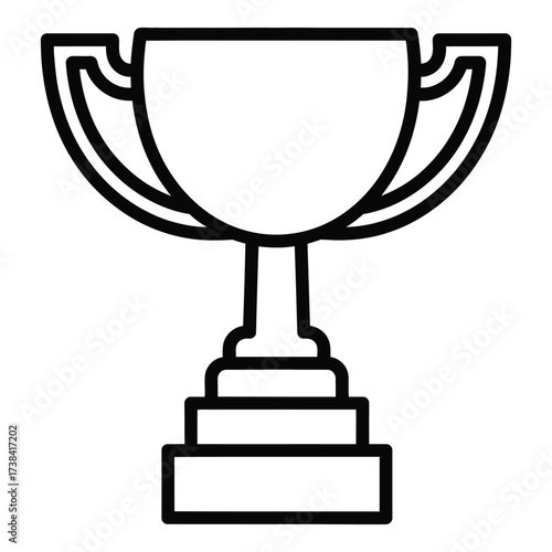 Vector art of minimalist trophy cup icon