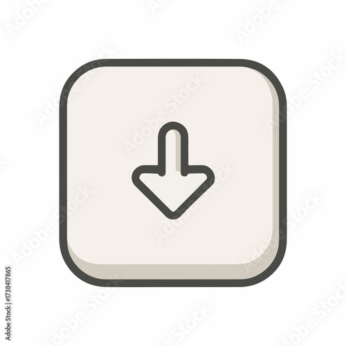 Simple Geometric Volume Down Icon Design