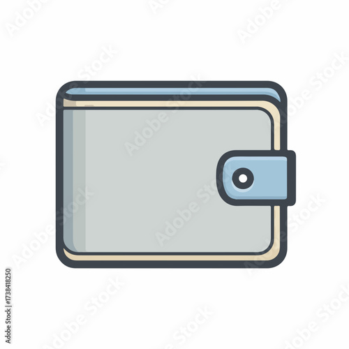 Sleek Wallet Icon in Minimalist Style
