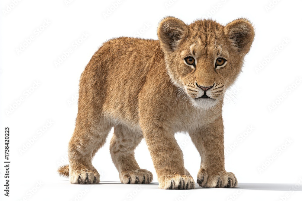 Obraz premium female lion cub
