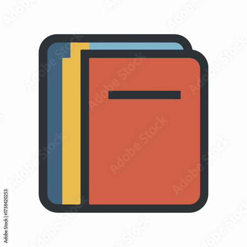 Minimalistic Passport Icon in High Contrast