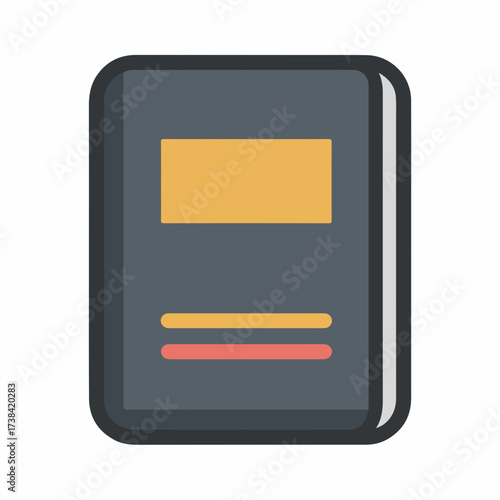 Minimalist Passport Icon in High Contrast