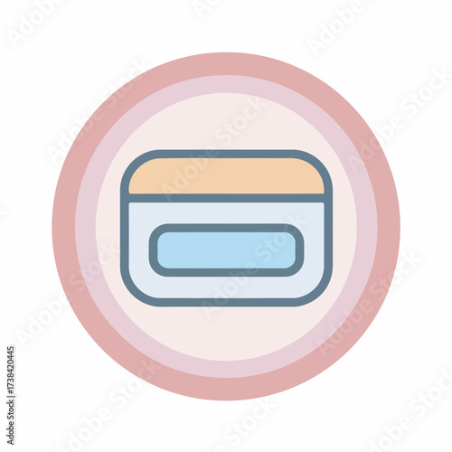 Simple Paste Icon in Soft Colors