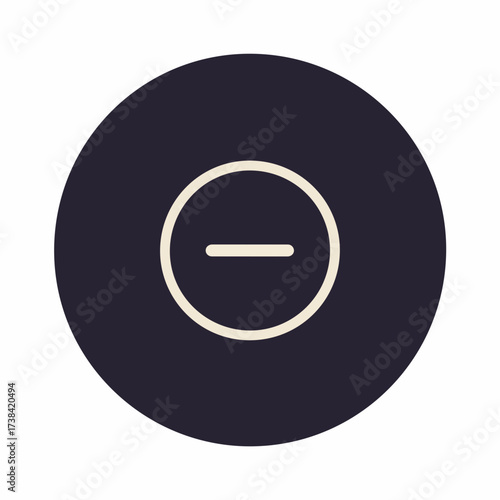 Minimalist Pause Button Icon in Duotone Style