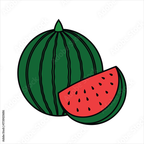 watermelon isolated on white background