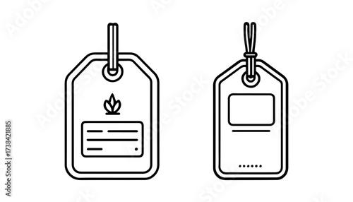 Price tags and tags — minimalistic icons for gifts