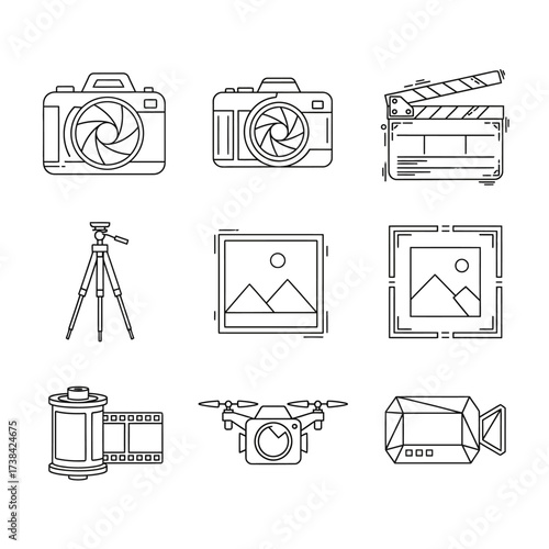 Emergency medical symbols and icons set for healthcare, ambulance services, and first aid applications, illustrating medical concepts and rescue