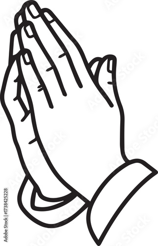 Hands clasped in prayer, a universal symbol of hope, faith, and quiet reflection, perfect for spiritual and personal growth themes.