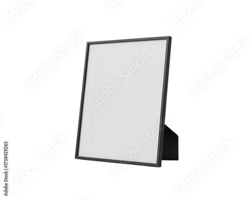 Blank black frame mockup isolated display
