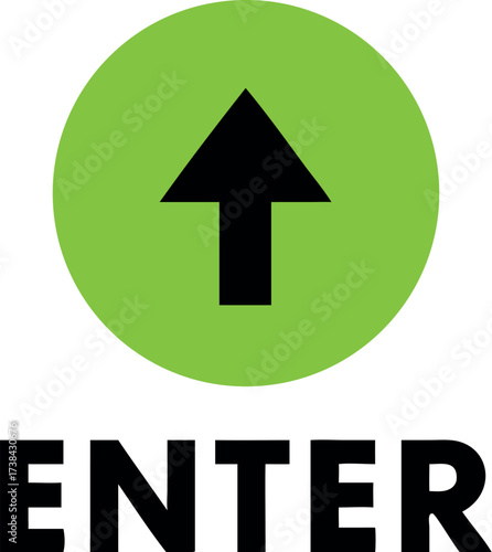 Enter up Arrow sign vector Safety signs and symbols.