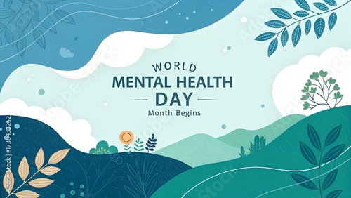Wallpaper Mural Celebrating world mental health day with calming nature and peaceful scenery art Torontodigital.ca