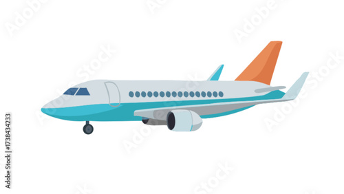 Airplane vector illustration travel and tourism concept commercial aviation transport design graphic