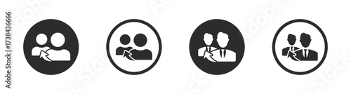 Referral vector icon. Recommend vector icon. Reference vector signs set