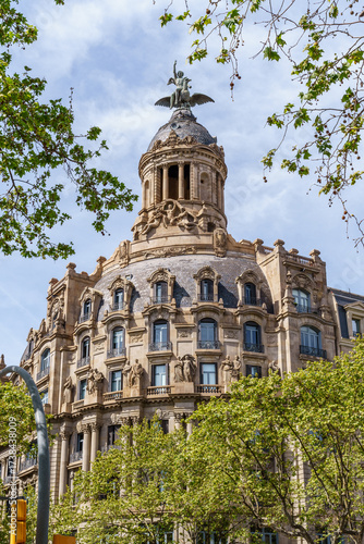 Photography Building of the union and the phoenix on Passeig de Gràcia, Barcelona, Spain