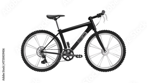 Explore the outdoors with this mountain bike illustration for cycling adventures and fitness rides today