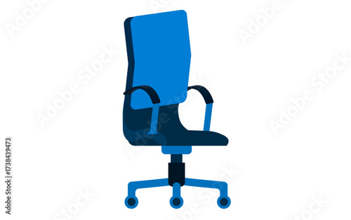 Office chair in blue color Royalty Free Vector Image, Blue Chair Stock Vectors
