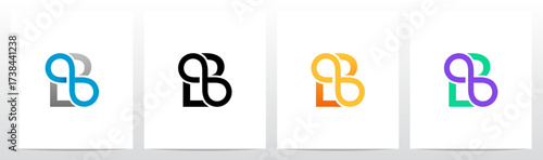 Infinity Eternity Eternal Symbol on Letter Initial Logo Design B