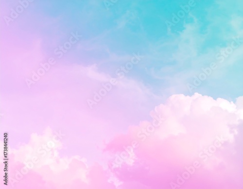 Pastel sky with clouds