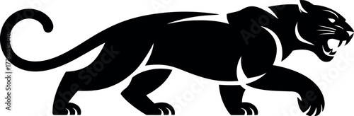 Black panther vector graphic animal silhouette design