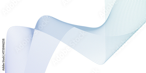 Energy blue gradient flow frequency isolated element creative blend curve line technology modern white web banner vector beautiful waveform light music energy design.	