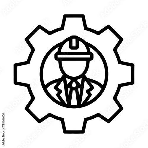 Engineer icon vector illustration design template eps