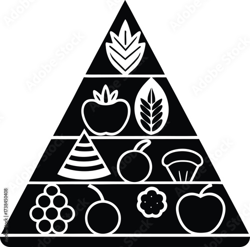 Vector illustration set of apples and fruit icons with a holiday and nature theme