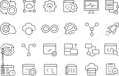 DevOps and Software Development Icons Set