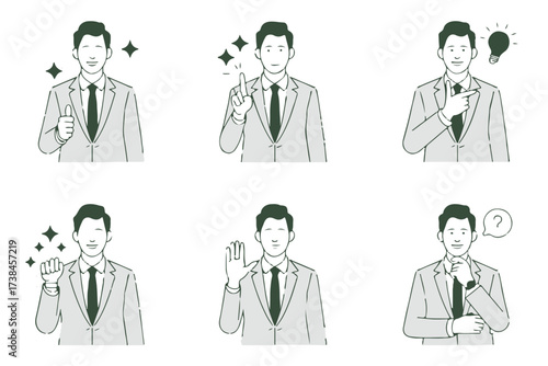 professional business character illustrations set multipose vector ai eps png jpeg for presentations
