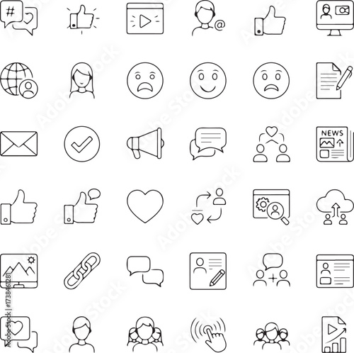 Time, date and address line icons set. Editable stroke for mobile and web. Isolated on white background. Vector illustration
